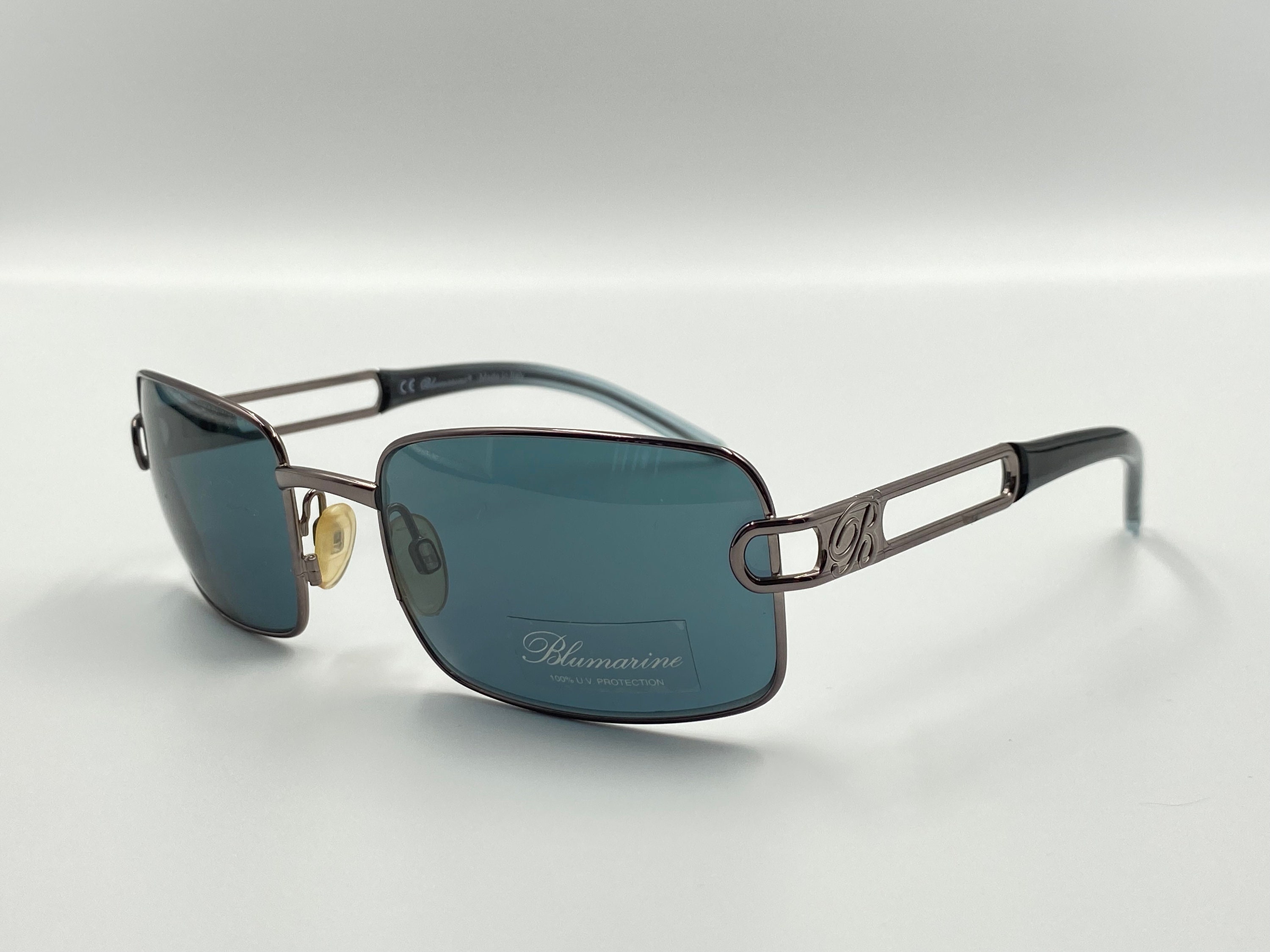 SAY BLUMARINE BM95251 Vintage Rectangular Sunglasses, Made in Italy