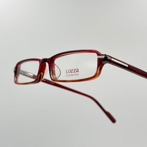 LOZZA VL1777 rectangle eyeglasses, slim glasses frame, men women, made in Italy NOS