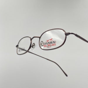 Country pure titanium M454 vintage small oval eyeglasses, unique 90s bronze glasses frame new old stock