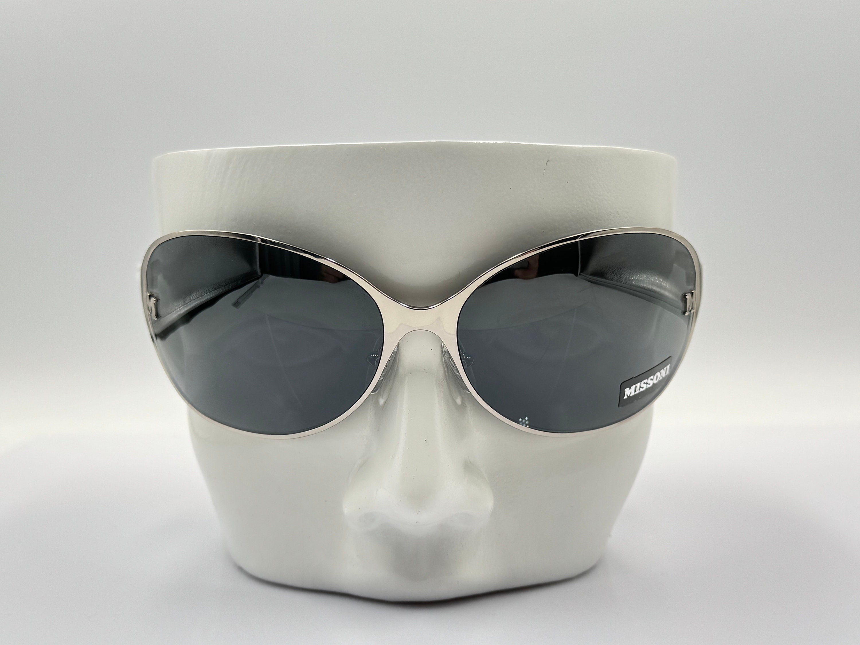 Missoni Black and Silver Oversized Sunglasses Missoni Vintage Wrap Sunglasses, Women main image 3