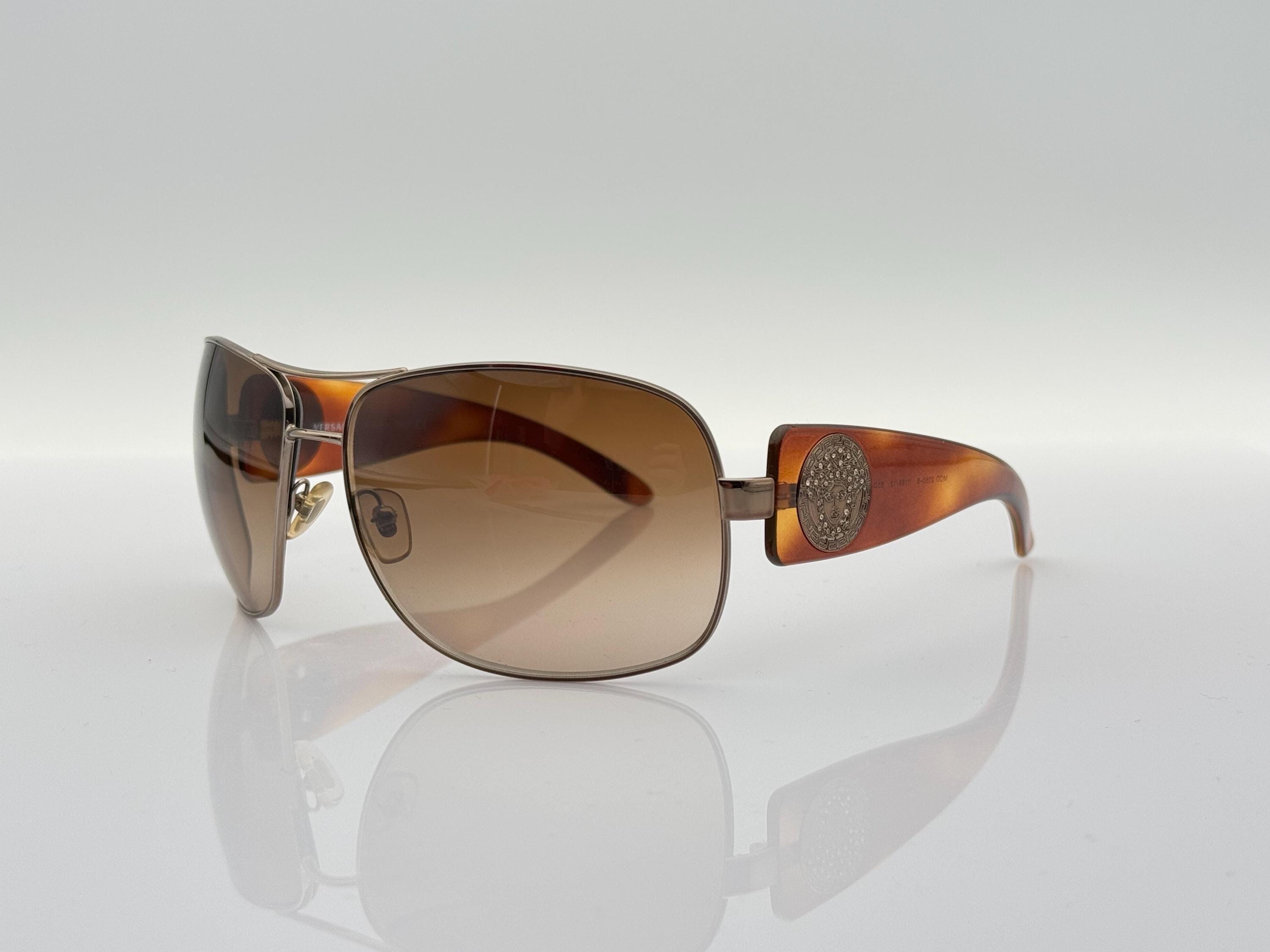 小物 Gianni Versace sunglasses logo y2k brown Versace Mod.2060-b Vintage Y2K Sunglasses, Tortoise Brown