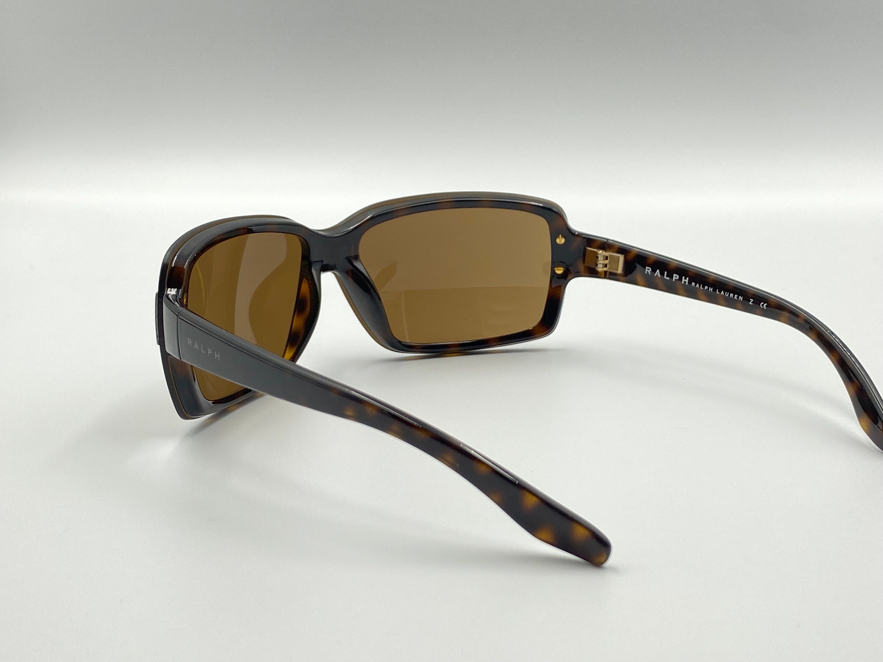 Ralph Lauren RA5019 510/73 Dark Tortoise Frame Brown Lens Shield Sunglasses Ralph Lauren RA5019 Vintage Shield Brown Tortoise Sunglasses  main image 4