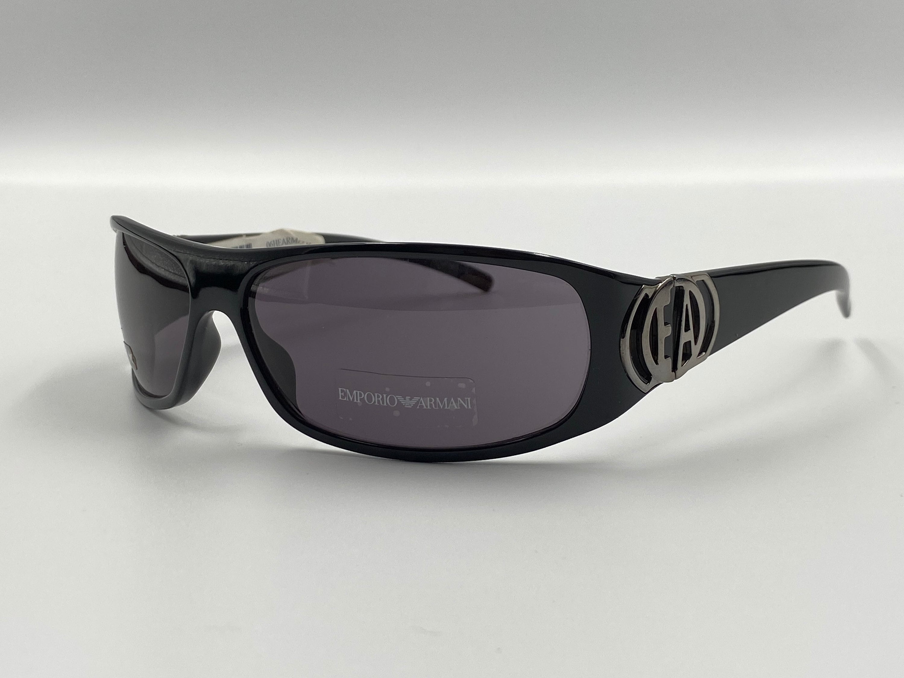 Emporio Armani EA9245/S Vintage Wrap Sunglasses, Slim Black