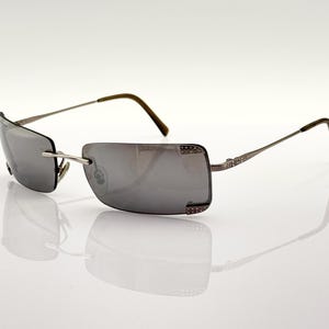 Salvatore Ferragamo vintage Rimless Crystal Embellished Sunglasses - Luxury Designer 2000s sunglasses