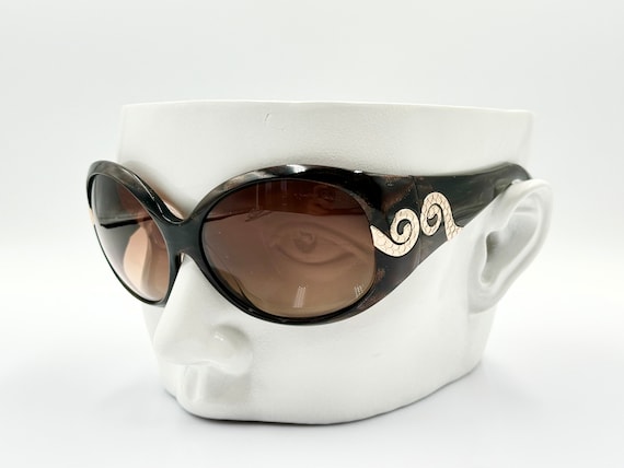 ROBERTO CAVALLI “steno” Vintage Brown Oversized Sunglasses  display picture 1