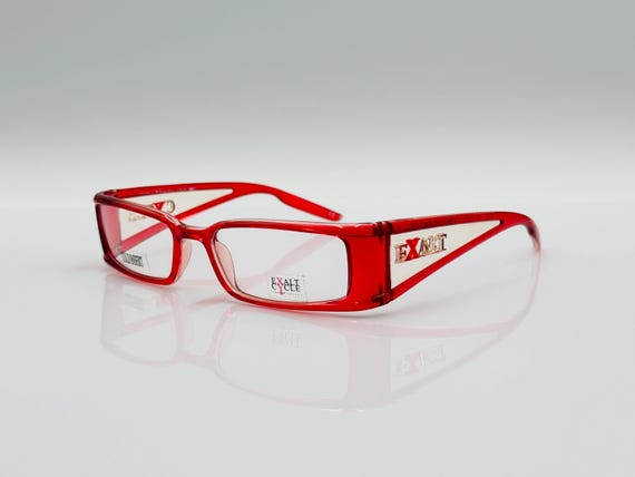 Exalt Cycle Red Rectangular Eyeglasses, Bold Y2K … - image 1