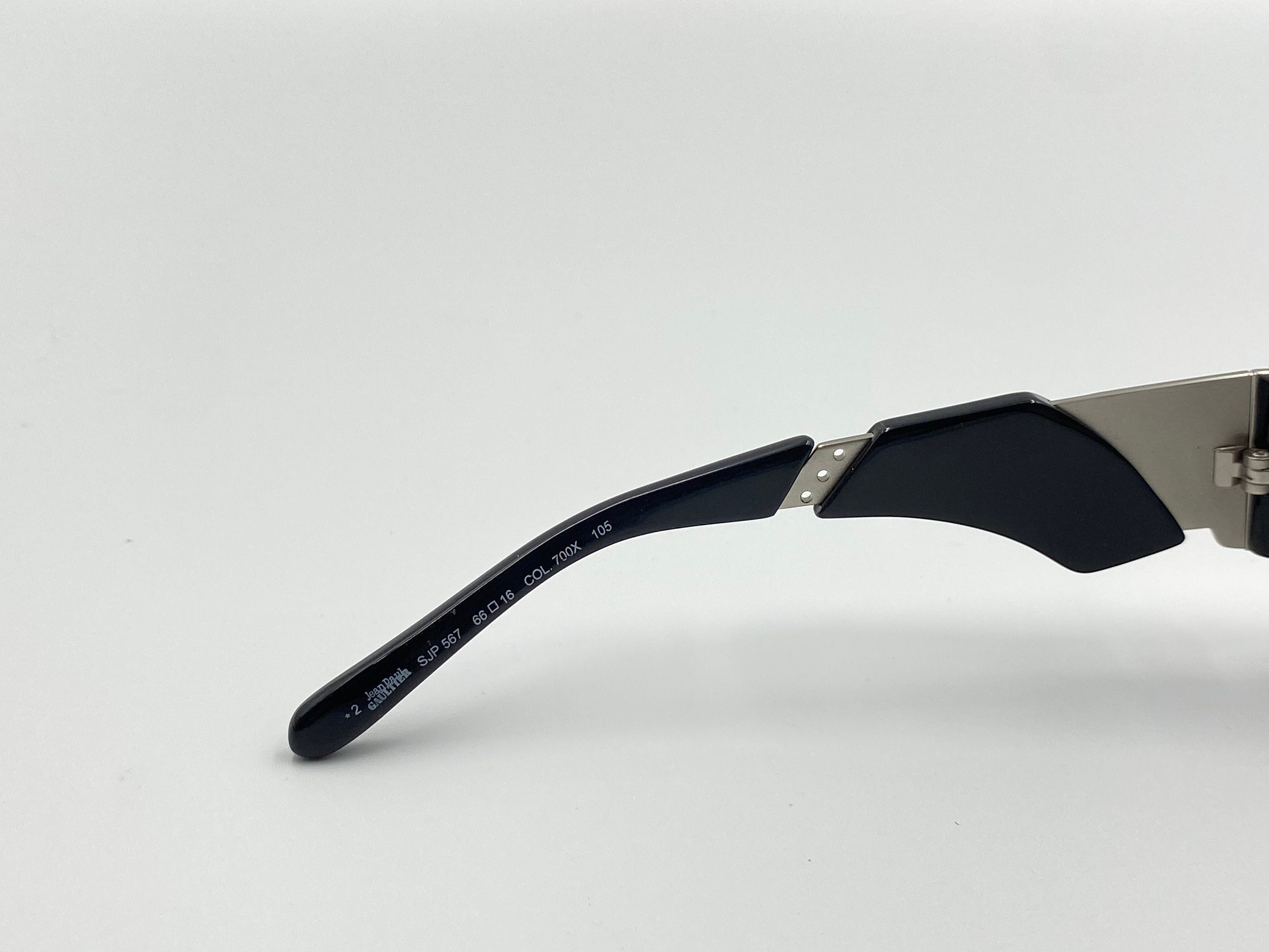 Jean Paul Gaultier SJP567 Vintage Wrap Black Sunglasses