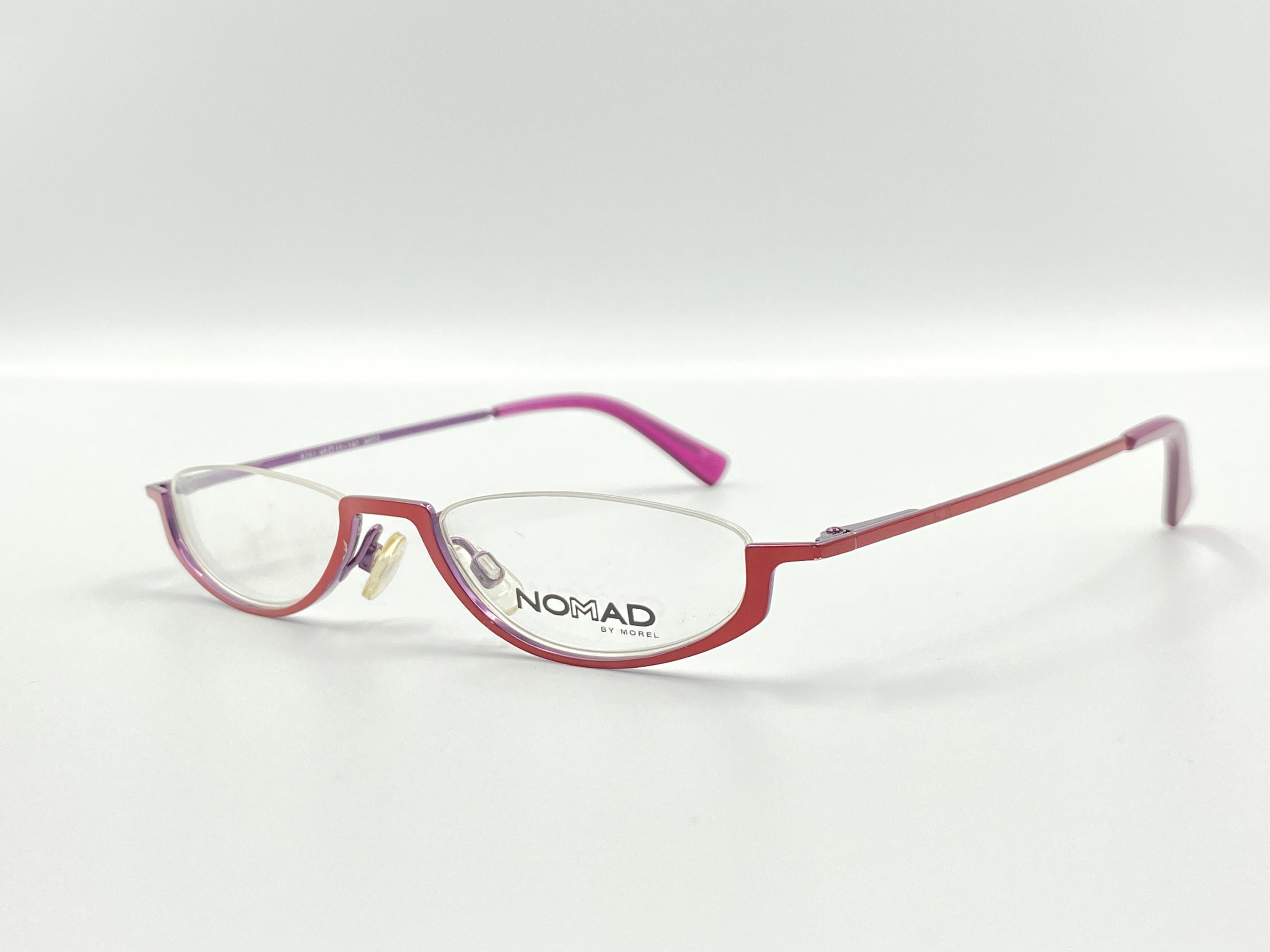 Nora Mooreさん専用 Glasses NOMAD MOREL 4032N Silver Blue Half-Rim Eyeglasses