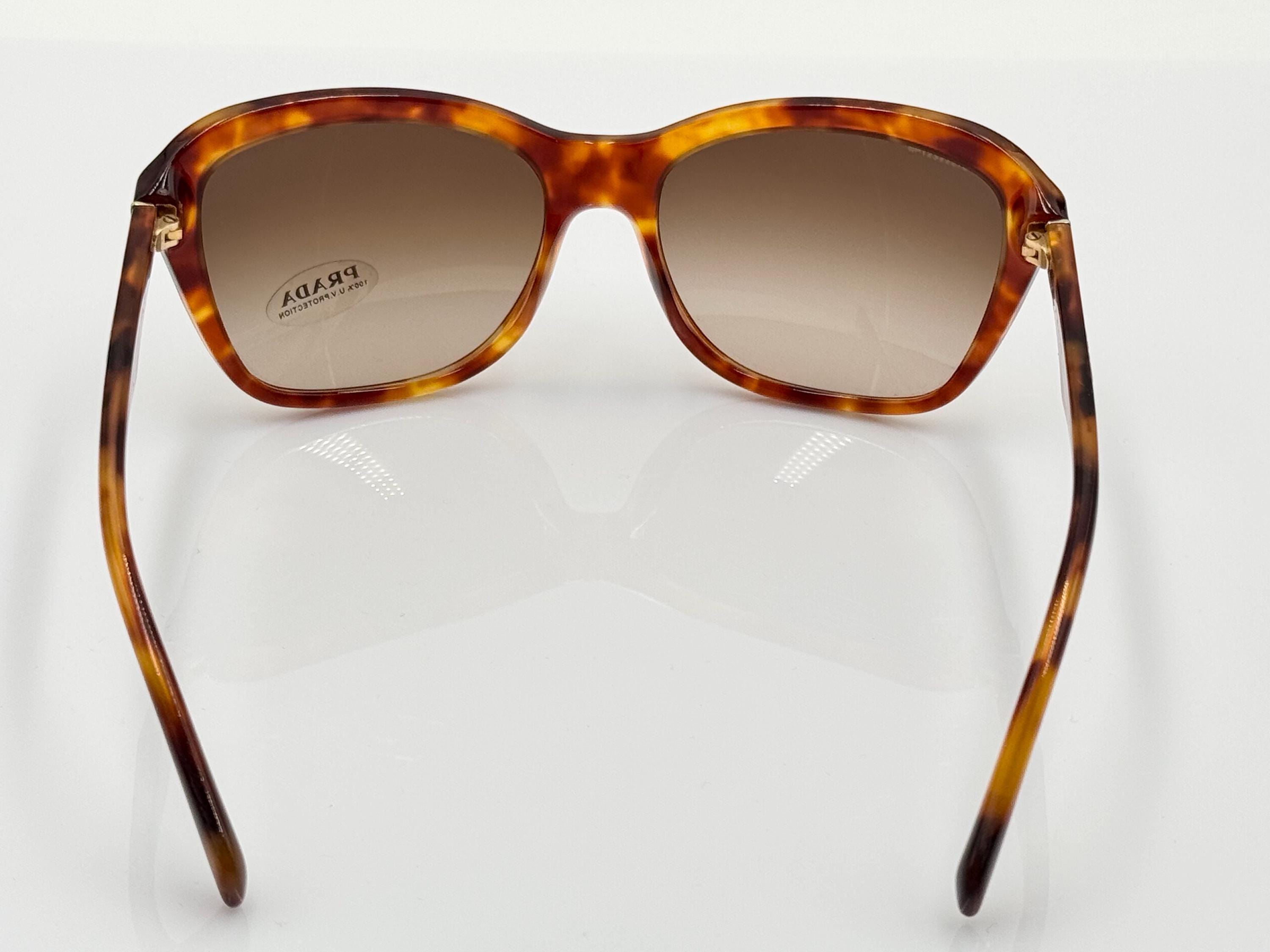 Prada Vintage Rectangle Sunglasses, Brown Tortoise, 2000s  display picture 1