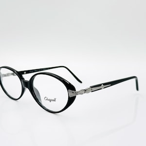 Chagall vintage eyeglasses black oval glasses frame, 90s, new old stock made in Italy
