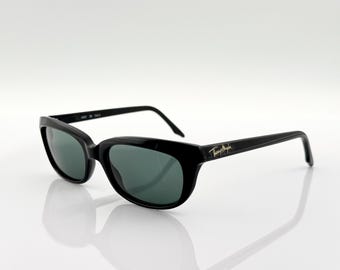 Thierry Mugler 6507 vintage slim rectangle sunglasses unique rare black sunglasses made in France NOS