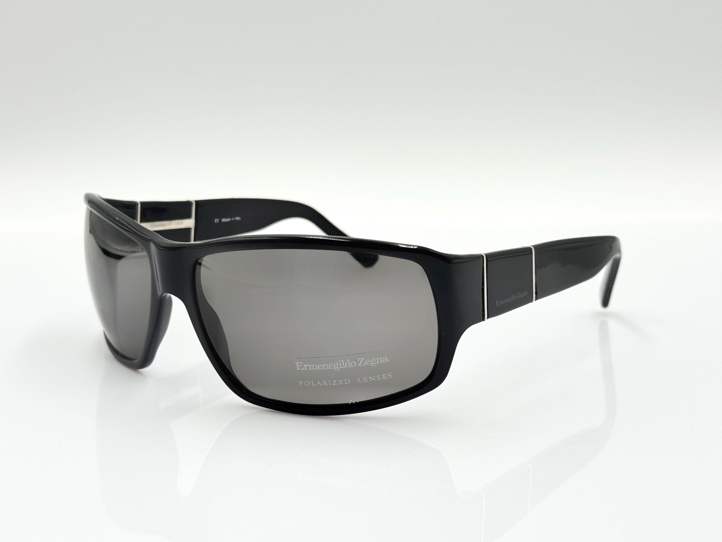 Ermenegildo Zegna SZ3508 Vintage Black Wrap Sunglasses 