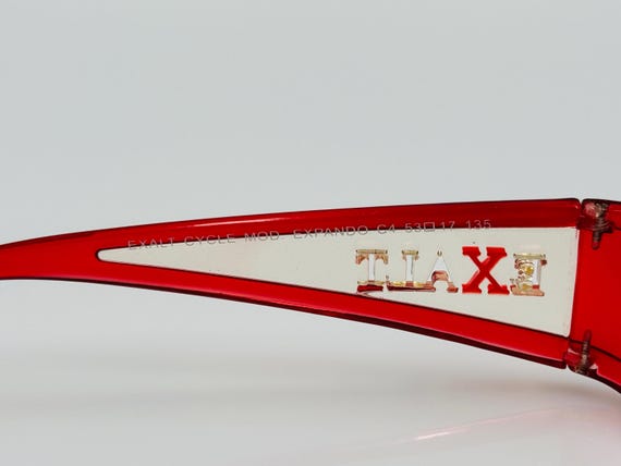 Exalt Cycle Red Rectangular Eyeglasses, Bold Y2K … - image 7