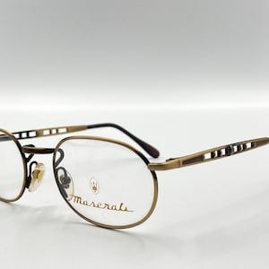 MASERATI 6221 02 vintage 90s oval eyeglasses made in France new old stock