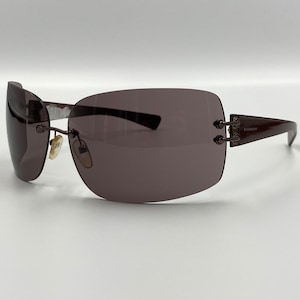 GIVENCHY SGV123 Col.K01 Wrap designer vintage sunglasses, men’s women’s, made in Italy NOS