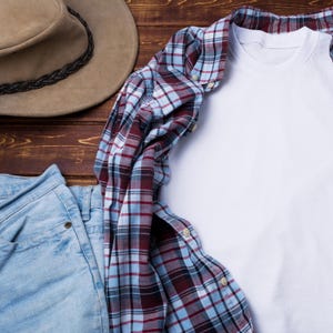 Vintage 90s Mystery Shirt, Plaid Button Down, Flannel Cotton Oxford, Gift Idea