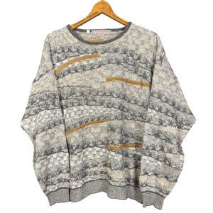 Vintage 90s Retro Grandpa Sweater, Franco Rizzo, Crewneck, Made in Italy