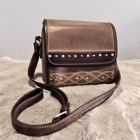 バッグ [EuropeVintage]90s Brown All Leather Bag EuropeVintage]90s Brown All Leather Bag