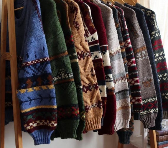 【ウィスパー】90 NINETY ヘアバンド vintage ヴィンテージ Vintage 90s Retro Mystery Grandpa Sweater, Knit Crewneck, Woodland