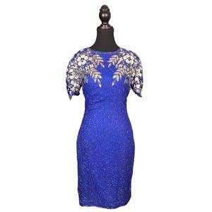 Vintage Royal Blue Prom Dress - Etsy