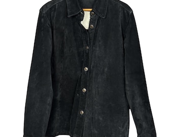 Black Suede Jacket, Vintage 90s Western Wear, Aesthetic Clothing, Classic Leather Jacket, Spring Coat