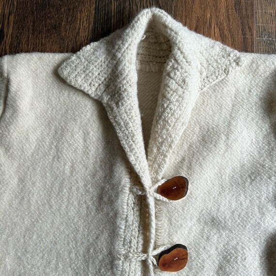 J B Buffalo Handwoven Wool Coat Jacket No 7 Artis… - image 4