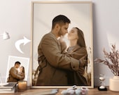 Kit De Pintura Por Números Personalizado Para Adultos – Lienzo Con Foto Y Pinturas Acrílicas, Regalo Único Para Familia Y Amigos