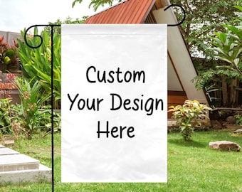 Custom Garden Flags, Yard Display, Porch Decor, Personalized Print Photo Logo Text, 12x18 Double Sided, 28x40 Large Size, Fathers Day Gift