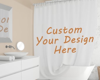 Custom Shower Curtain from Your Photo, Personalized Picture or Text Shower Curtain, Curtain for Bathroom, Art Decor Curtain, Gift for Her