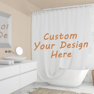 Custom Shower Curtain from Your Photo, Personalized Picture or Text Shower Curtain, Curtain for Bathroom, Art Decor Curtain, Gift for Her