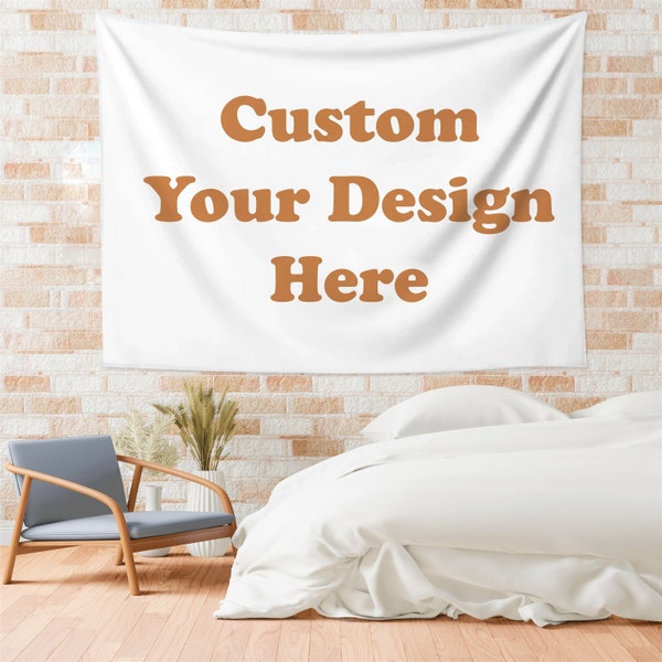 Custom Tapestry from Your Photo, Personalized Picture or Text Wall Tapestry Backdrop, Tapestry for Room Decor, Wall Art Decor, Gift for Her