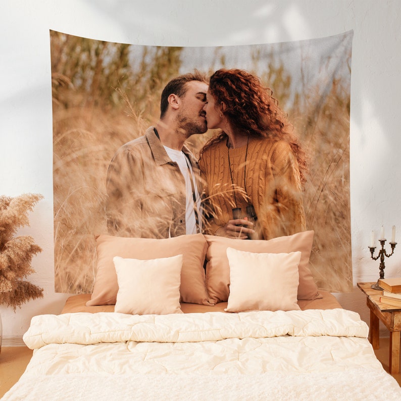 Custom Tapestry From Your Photo Personalized Picture or Text Etsy