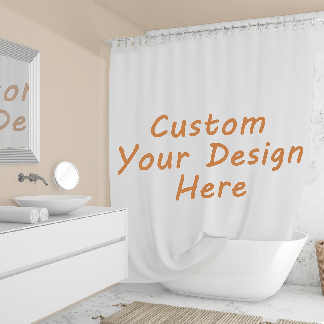 Custom Shower Curtain From Your Photo, Personalized Picture or Text Shower Curtain, Curtain for ...