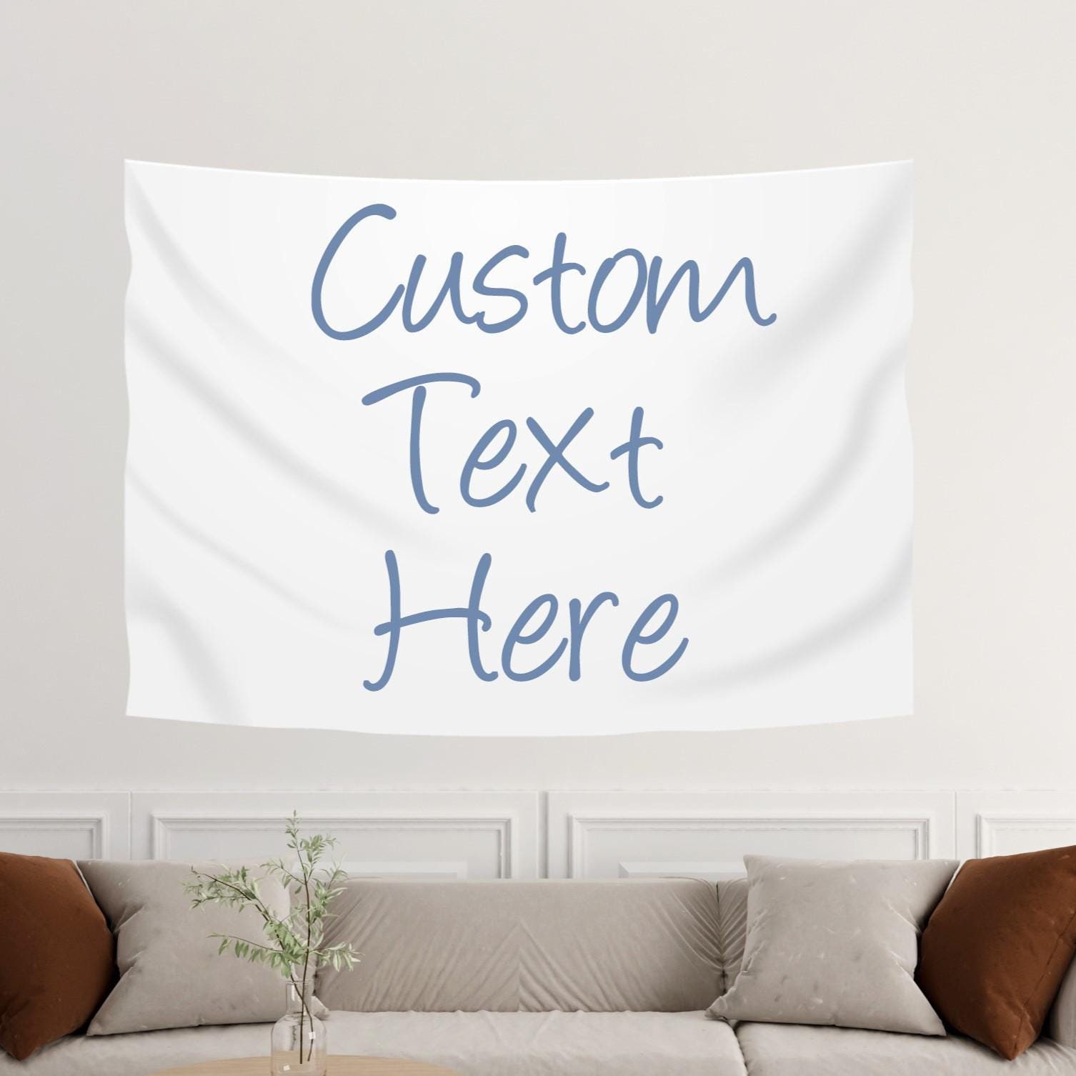 Custom text tapestry hotsell