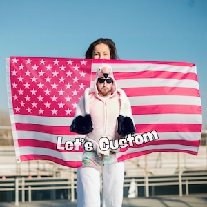 Custom Flag with Image Picture and Text - Custom USA Flag Cute Design for Various Size 3x5 Ft
