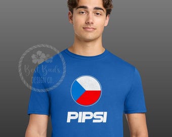 Pipsi Shirt | Funny Survivor Game T-Shirt | Royal Blue Gamer Tee | Soda Logo Parody Shirt | Survival Loot Inspired Unisex Cotton Tee