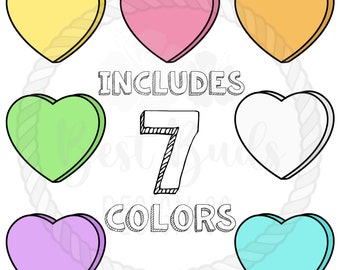 Blank Candy Hearts PNG Design