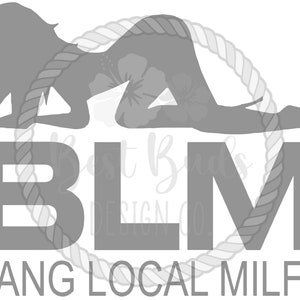 Bang Local MILFS PNG Design en gris