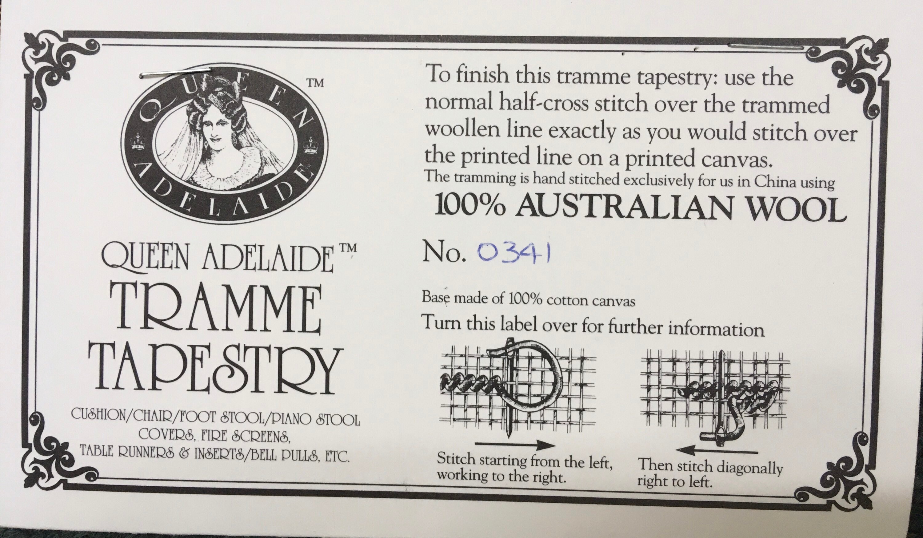 Tramme Tapestry by Queen Adelaide Company With Wools Ready Etsy