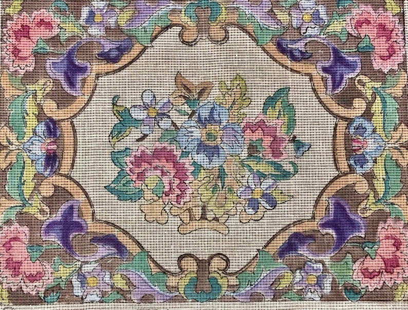 Semco Vintage Needlepoint Handpainted Canvas 1950s - Etsy