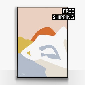 Dance Gymnastics Print | Minimal Landscape Wall Art | Dancer Gymnast Gifts | Dance Pose