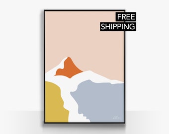 Gymnastics Landscape Art Print | Minimalist Gymnast Silhouette