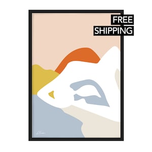 Framed Dance Gymnastics Print | Minimalist Framed Poster | Dancer Gymnast Gifts | Contemporary Art Print