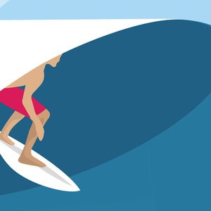 May include: A surfer riding a white surfboard inside a blue wave.