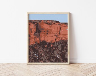 Australian Landscape Art Print | Cliff Face Abstract Wall Decor