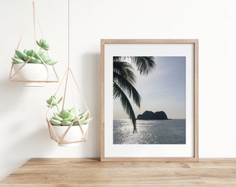 Fiji Island Palm Tree Print | Tropical Seascape Photography (Digital Download)