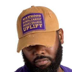 Omega Psi Phi Cardinal Principles Distressed Hat