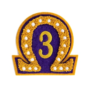 Omega Psi Phi Numbered Patches - 3.75 W X 3.25 H