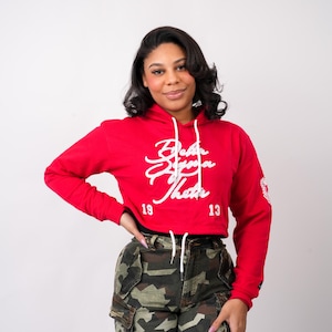 Delta Sigma Theta &#39;Masterpiece&#39; Embroidered Crop