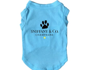 Sniffany and Co Luxury Pet T-Shirt, Dog Shirt, Small Dog Clothes - Fashionable Pet Outfit